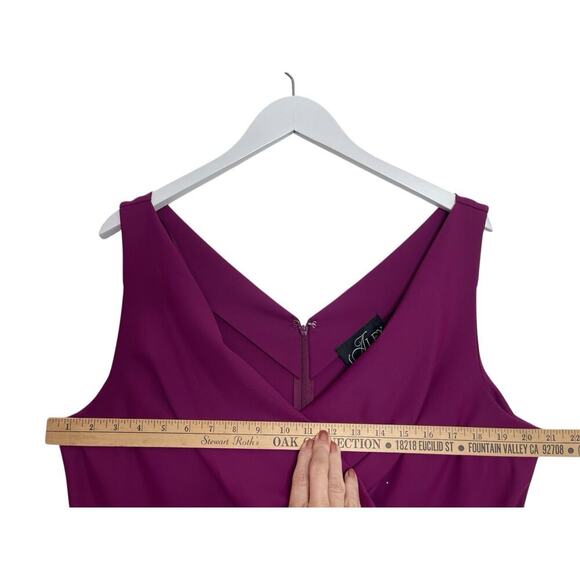 Alex Evenings Women's Compression Embellished Ruched Sheath Dress Size 18 - Picture 6 of 9